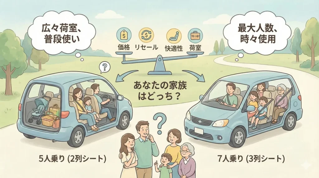 シエンタの5人乗り欠点と7人乗りの選び方ガイドの図解