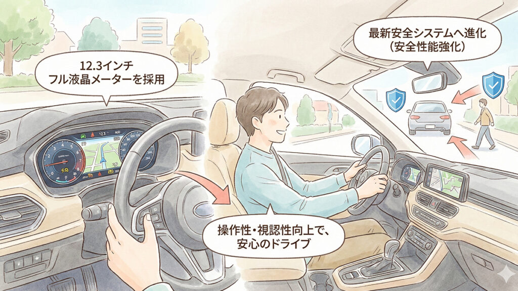 内装デジタル化と安全性能強化