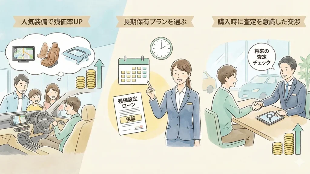 値崩れを防ぐ購入時の交渉術と買い方のコツの図解