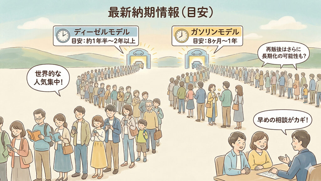 ランクル300の最新の納期は?の図解