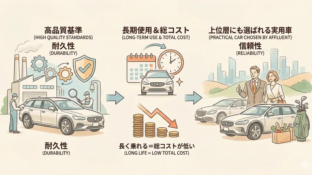 トヨタ品質でカローラフィールダー金持ちも認める耐久性の図解