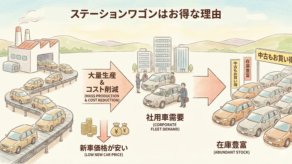 大量生産でカローラフィールダー新車価格激安の図解