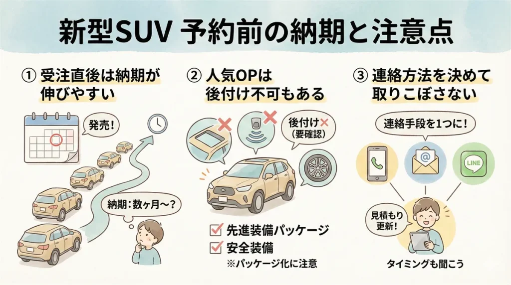 新型 RAV4 予約前の納期と注意点の図解 © Premium Cars Life