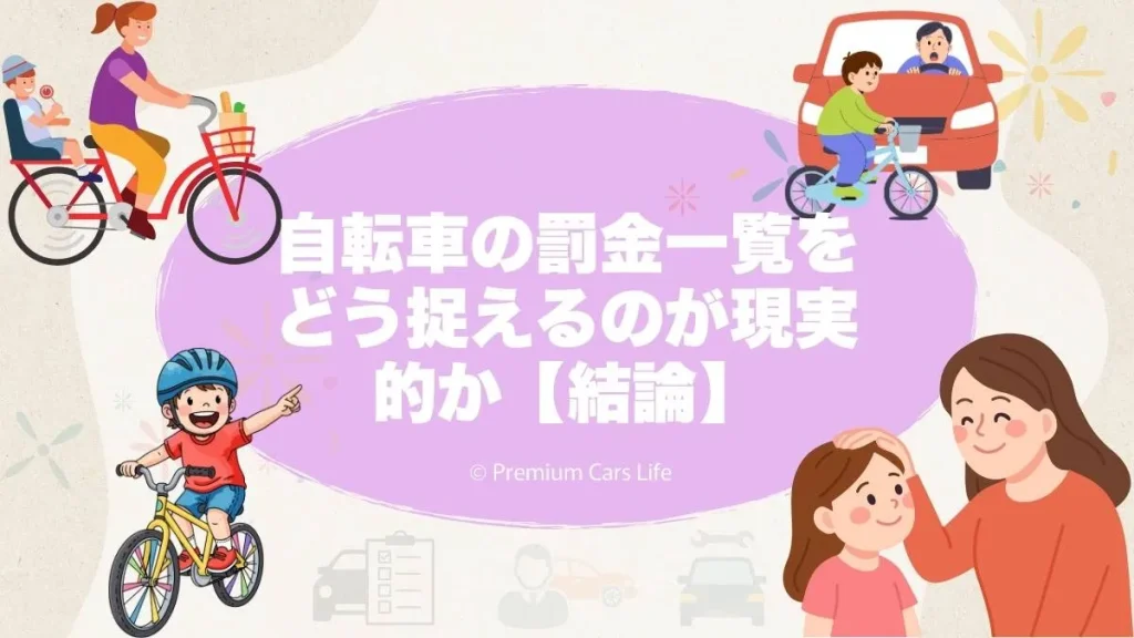 自転車の罰金一覧をどう捉えるのが現実的か【結論】