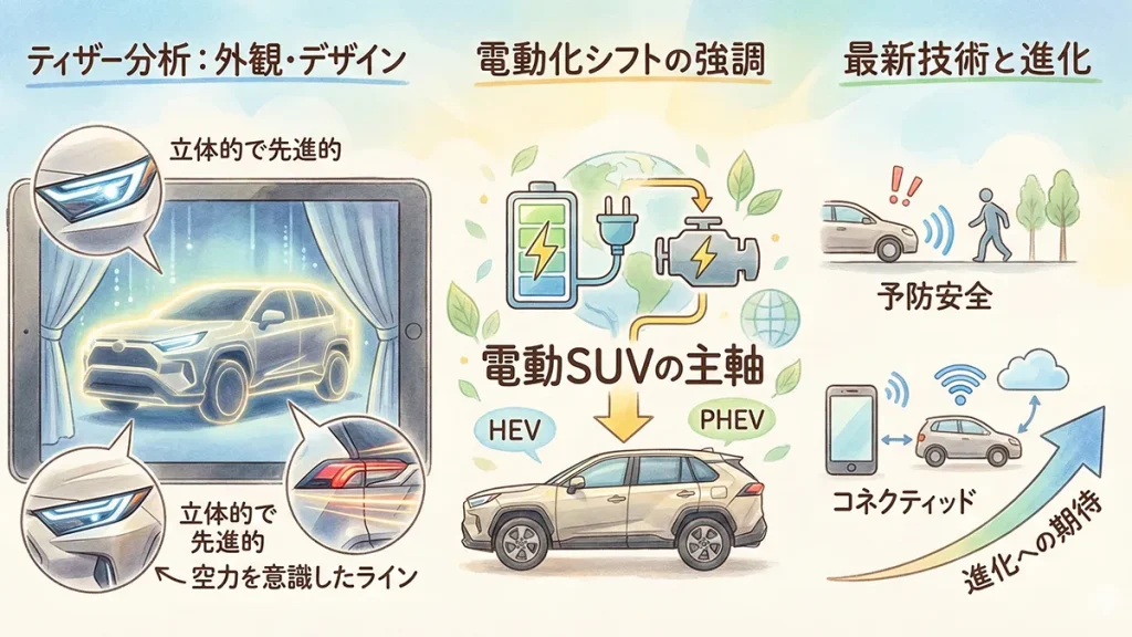 新型-RAV4-最新情報とティザー分析の図解