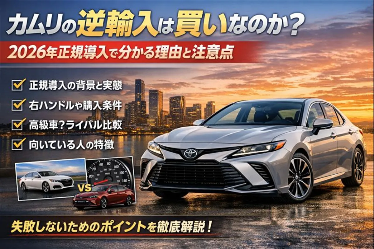 カムリの逆輸入は買いなのか?2026年正規導入で分かる理由と注意点© Premium Cars Life