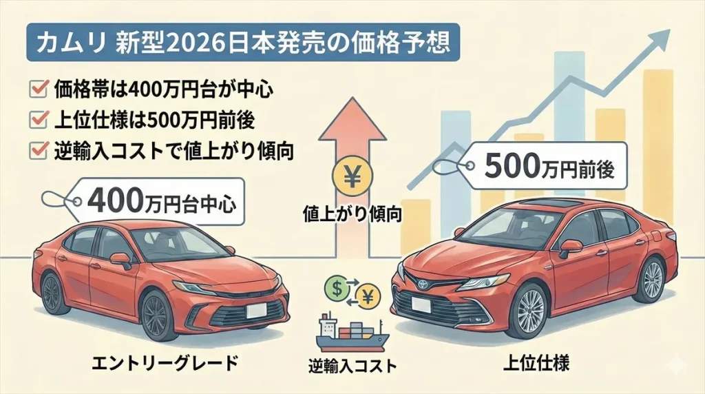 カムリ 新型2026日本発売の価格予想