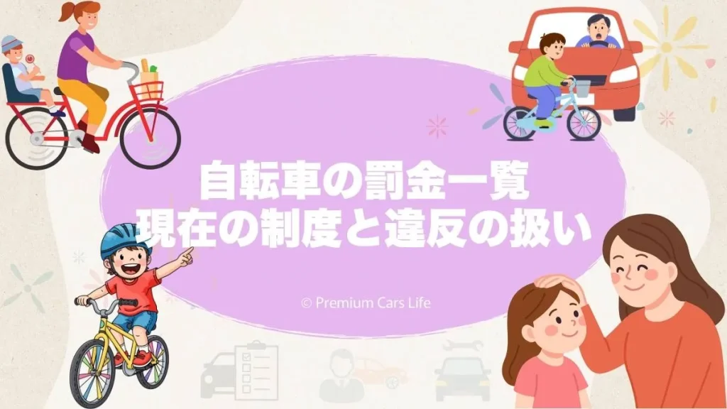 自転車の罰金一覧|現在の制度と違反の扱い