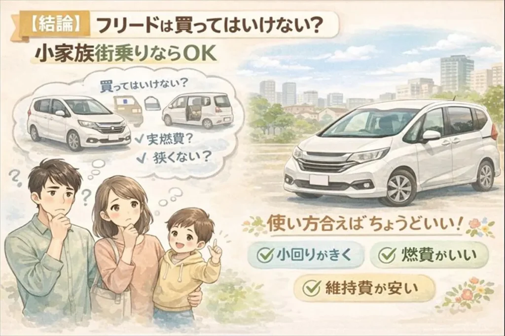【結論】フリードは買ってはいけない？小家族街乗りならOK