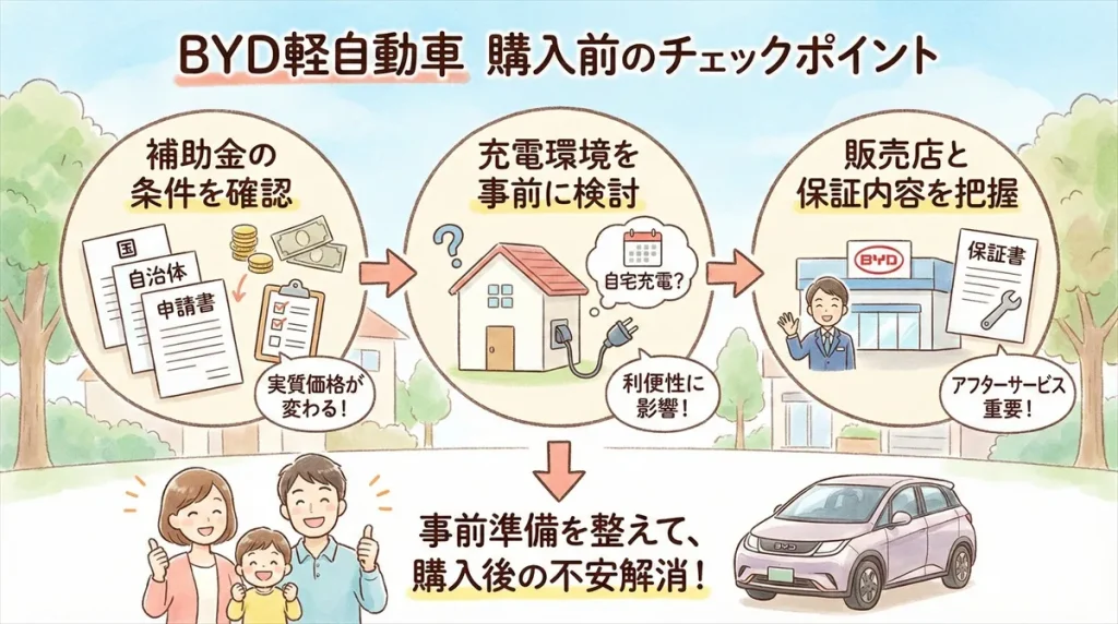 BYD軽自動車購入前のチェックポイント