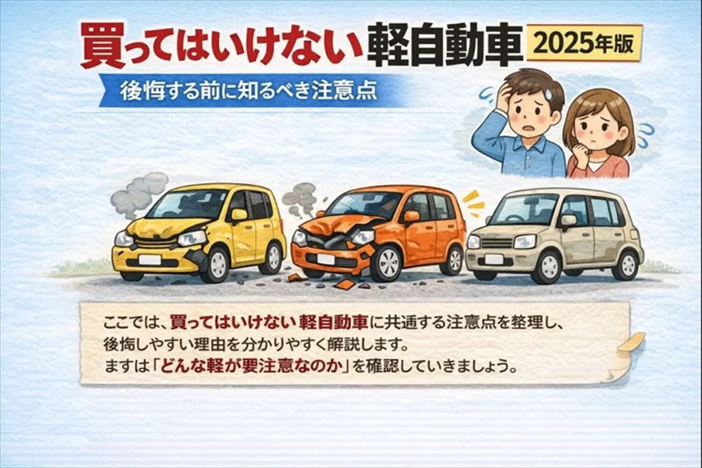 買ってはいけない軽自動車2025年版｜後悔する前に知るべき注意点