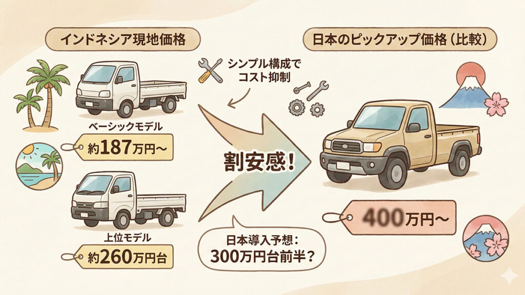 トヨタ-ハイラックスランガの価格の図解