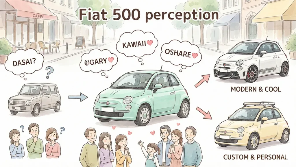 フィアット500ダサい説の評価と検証の図解