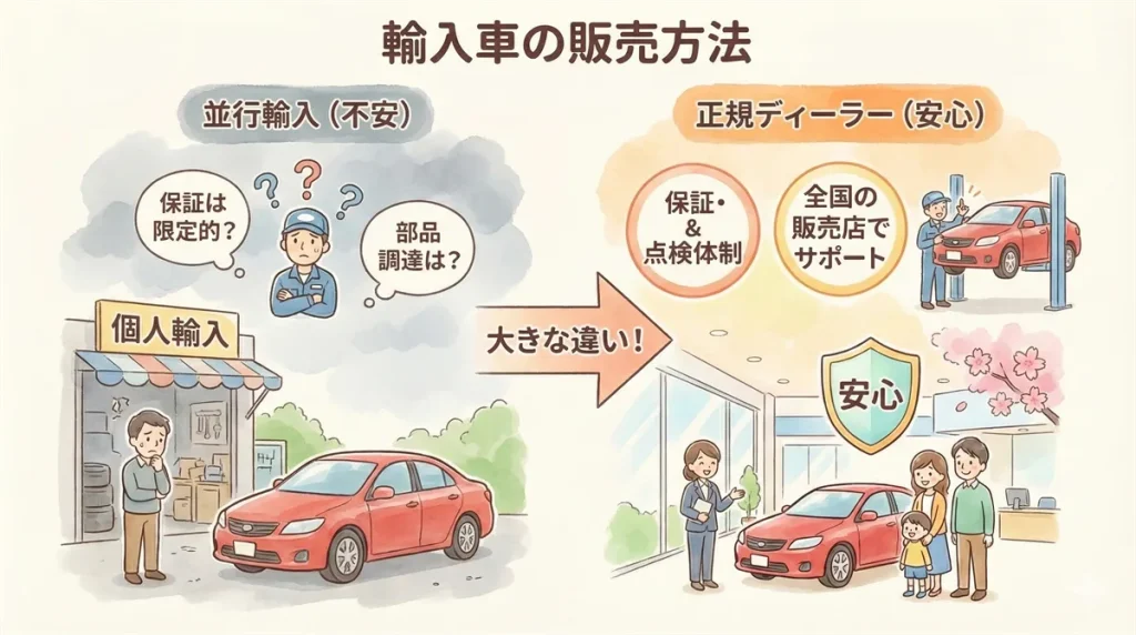 カムリ逆輸入新車の販売方法の図解 ©Premium Cars Life