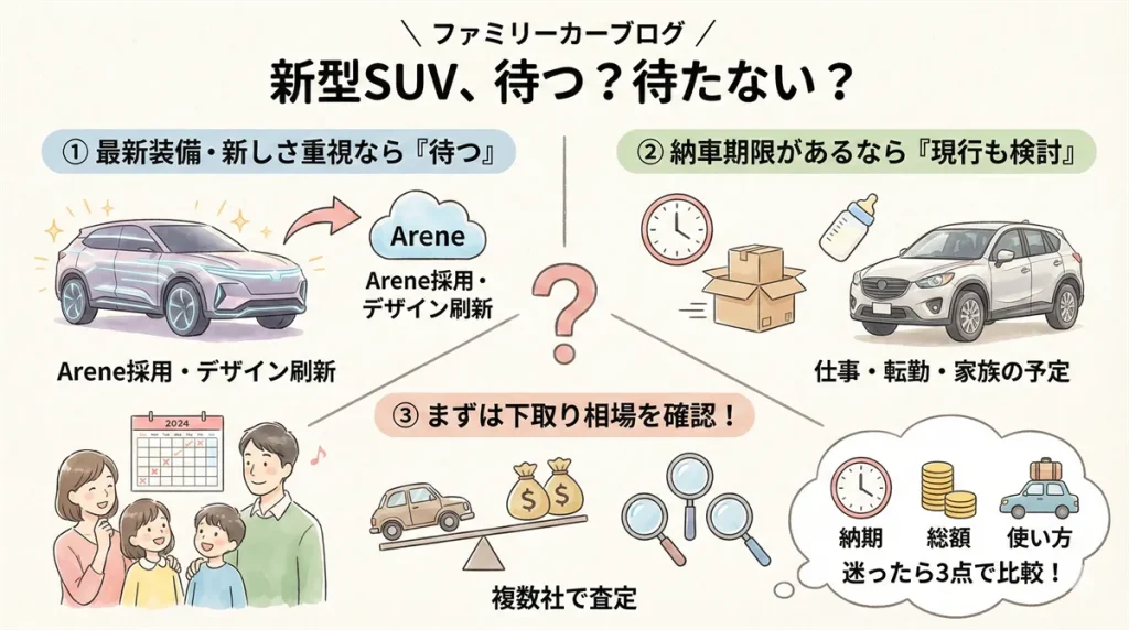 RAV4 フルモデルチェンジ 2025は待つべき?の図解 © Premium Cars Life