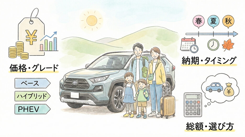 RAV4-新型-2025-価格予想・グレード・納期ガイドの図解