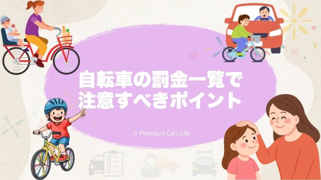 自転車の罰金一覧で注意すべきポイント