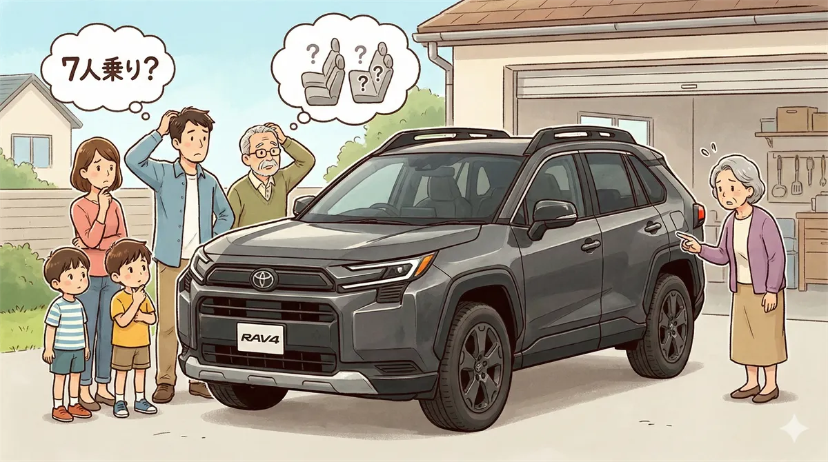 新型 rav4 最新情報 7人乗りの図解 © Premium Cars Life