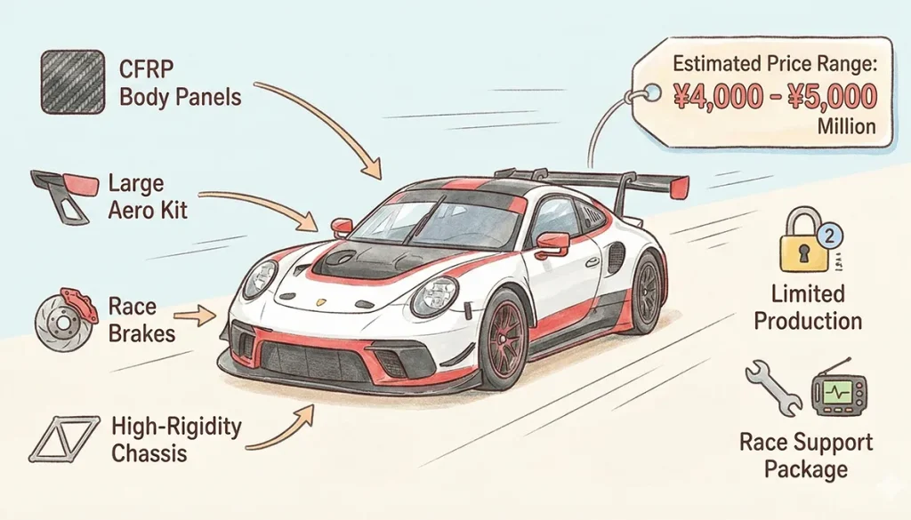 GR-GT3-市販仕様の装備と価格帯予想の図解