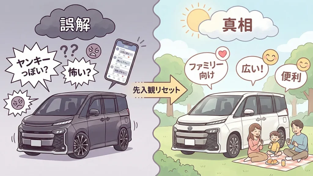 ヴォクシー-ヤンキーイメージの真相と誤解解消の図解