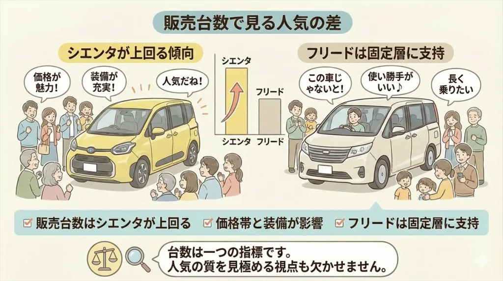 販売台数で見る人気の差