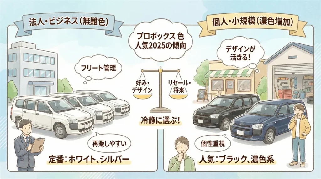 プロボックス 色 人気2025の傾向の図解 ©Premium Cars Life