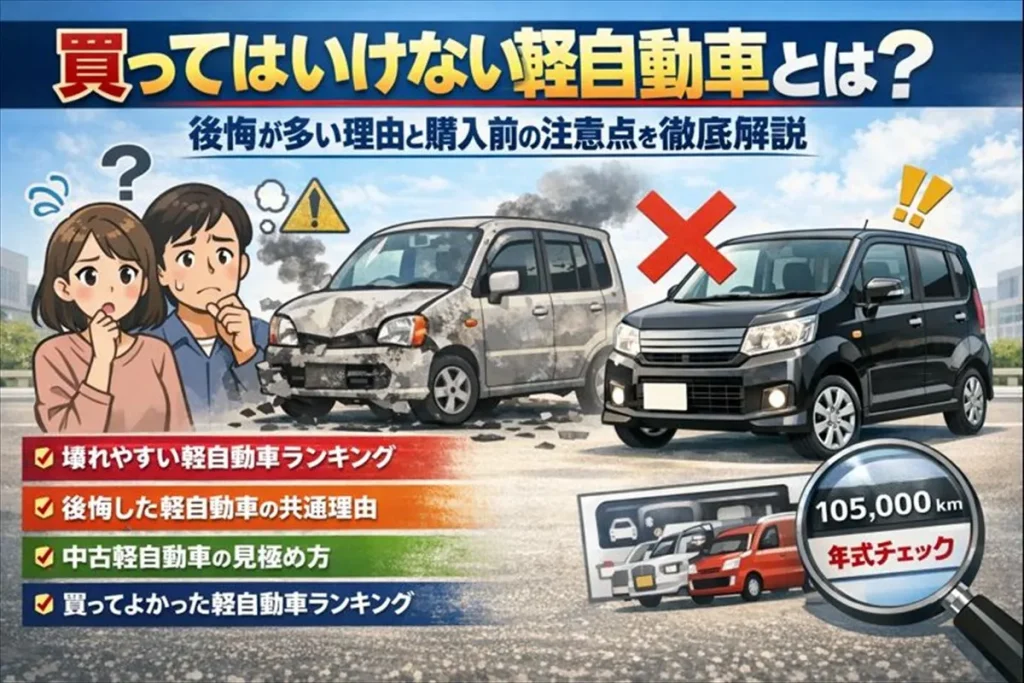 買ってはいけない軽自動車とは？後悔が多い理由と購入前の注意点を徹底解説
