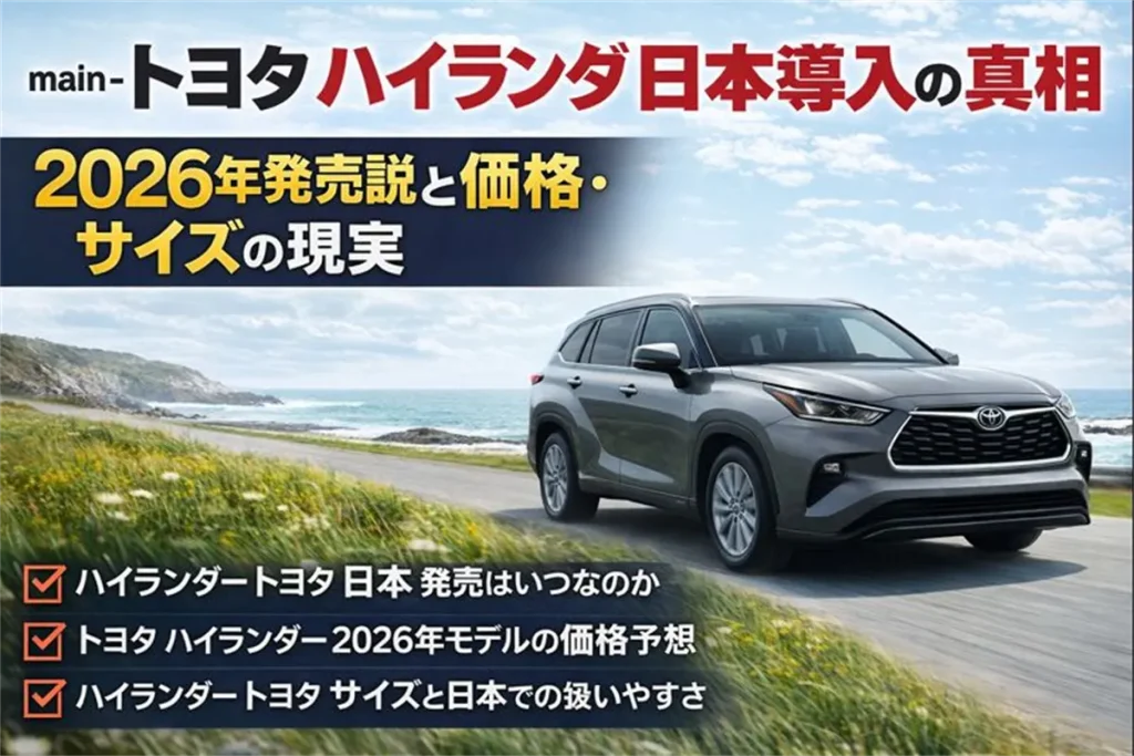 トヨタ ハイランダー日本導入の真相© Premium Cars Life