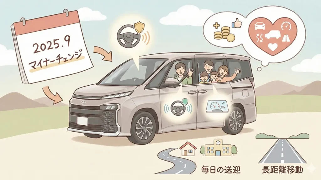 新型ヴォクシーはいつ出るの？マイナーチェンジ要点の図解