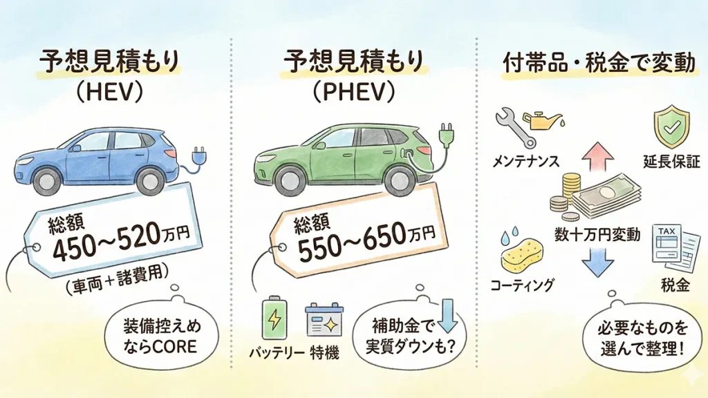 新型-RAV4-予想見積もりシミュレーションの図解