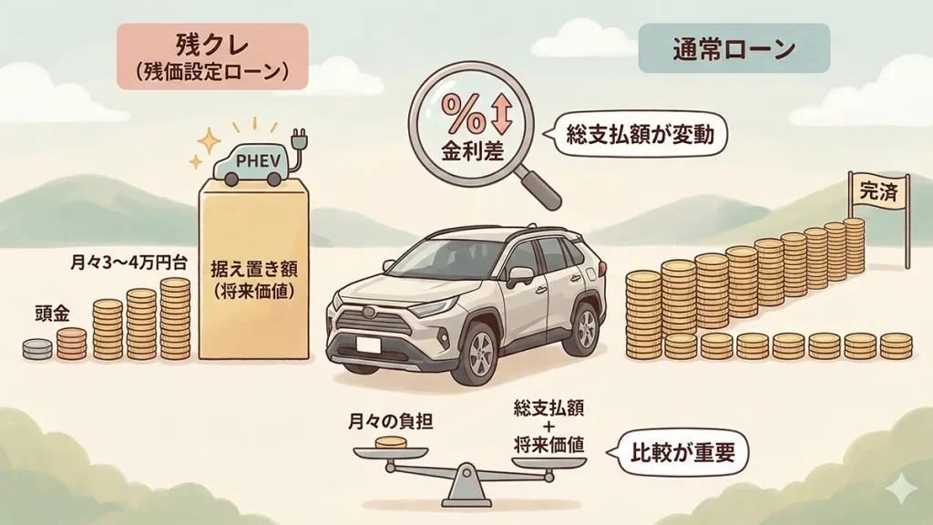 RAV4-値段と残クレ・ローン比較の図解
