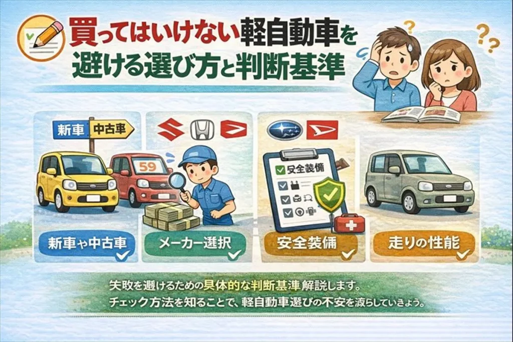 買ってはいけない軽自動車を避ける選び方と判断基準