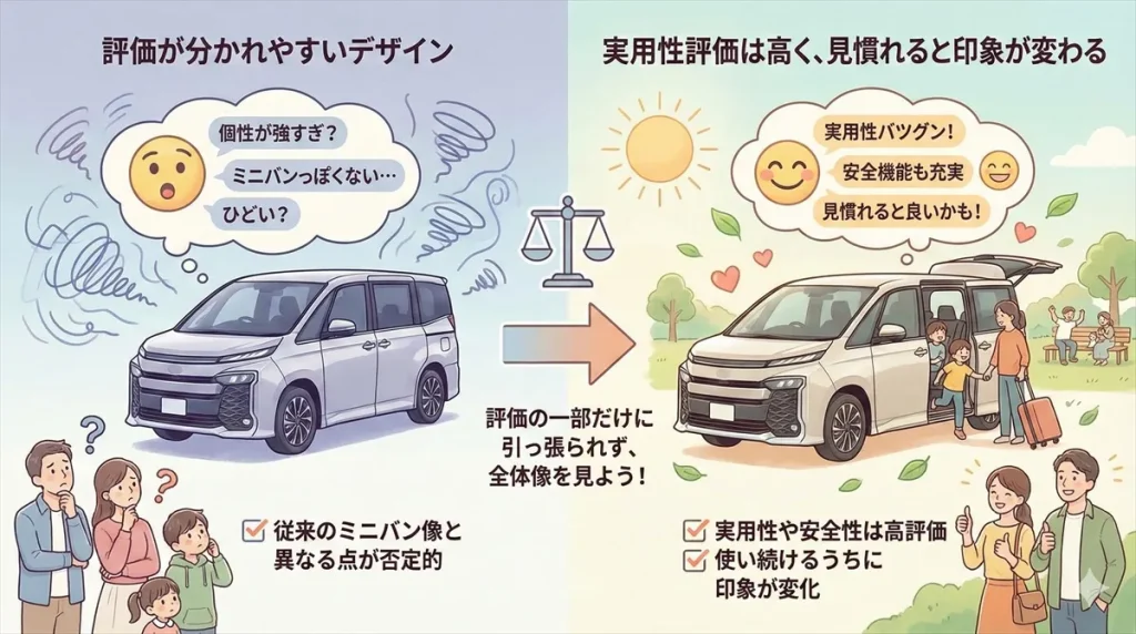 ヴォクシーデザインひどい評価の真実