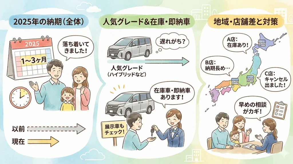 納期は？2025年の在庫・納車最新情報の図解