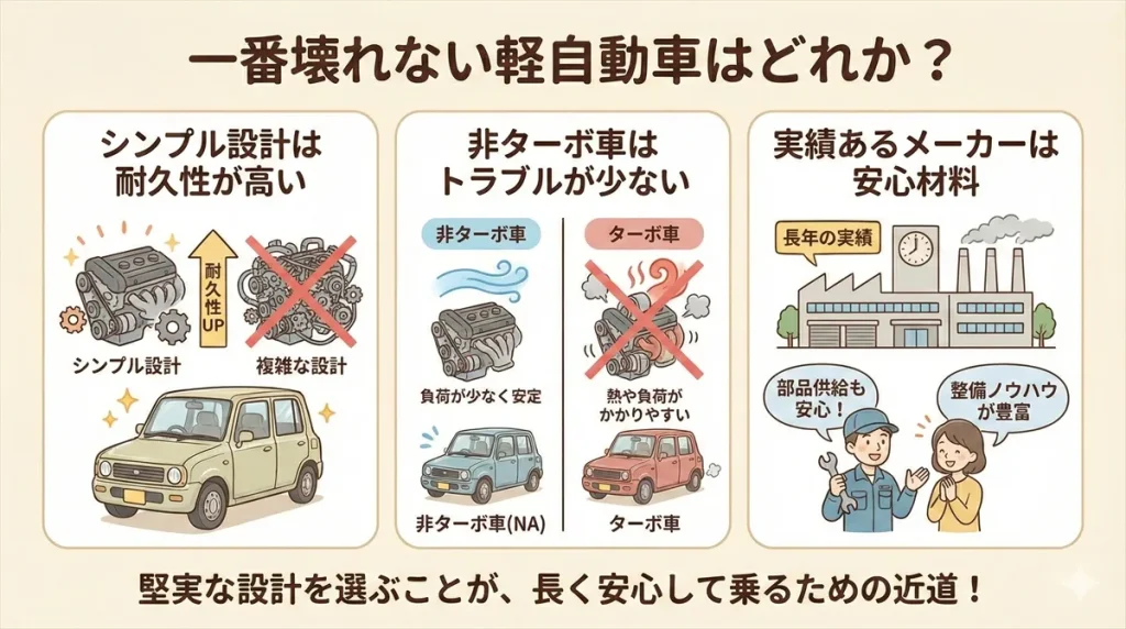 一番壊れない軽自動車はどれか？