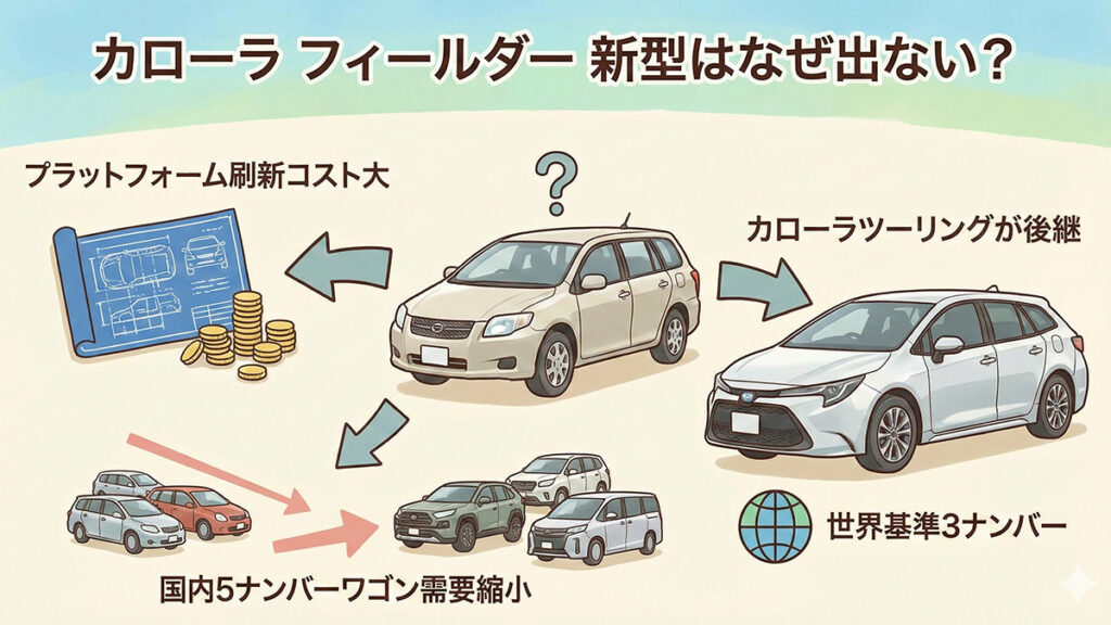 カローラ-フィールダー-新型はなぜ出ない？の図解