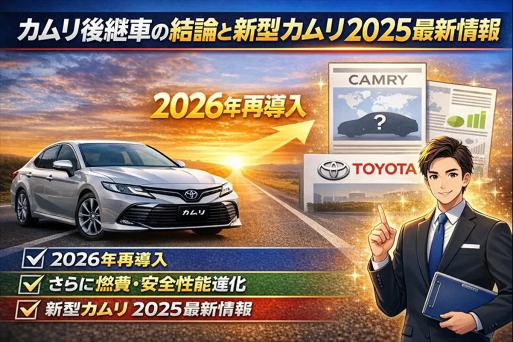 カムリ後継車の結論と新型カムリ2025最新情報
