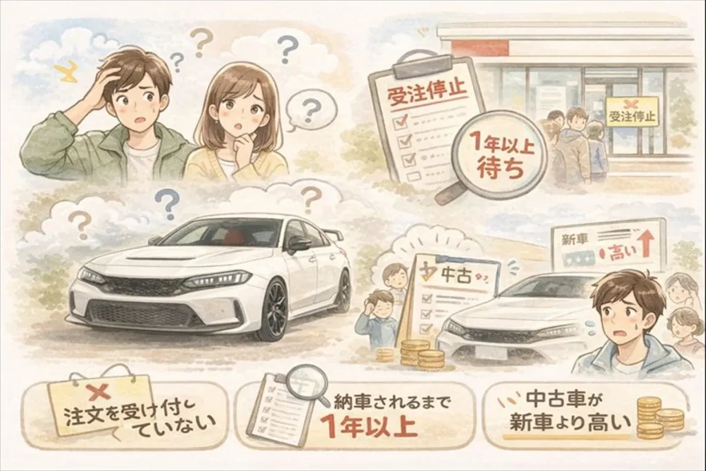 シビックタイプR 買えない結論！受注停止・納期1年以上が現実、中古相場高騰中