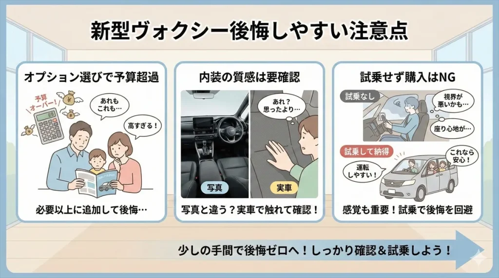 新型ヴォクシー後悔しやすい注意点