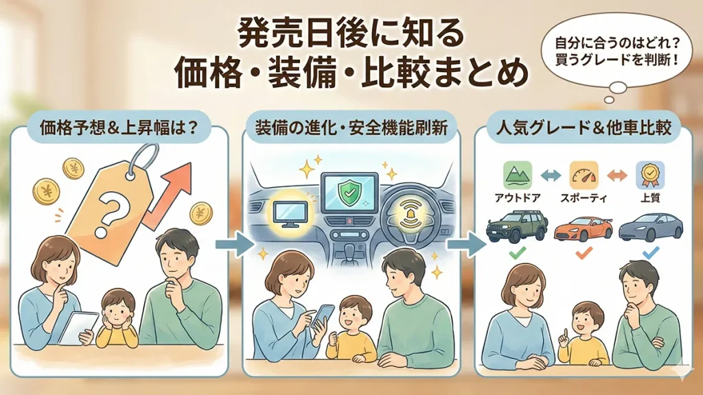 RAV4-新型の発売日後に知る価格・装備・比較まとめの図解
