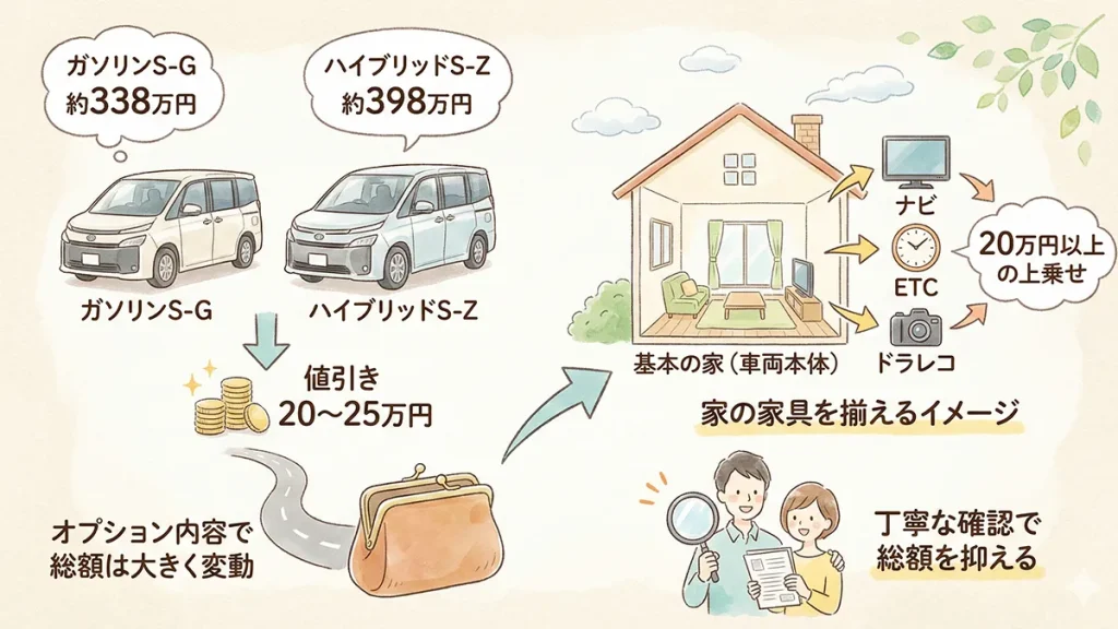 新型ヴォクシー-いくらで買った見積もりの図解