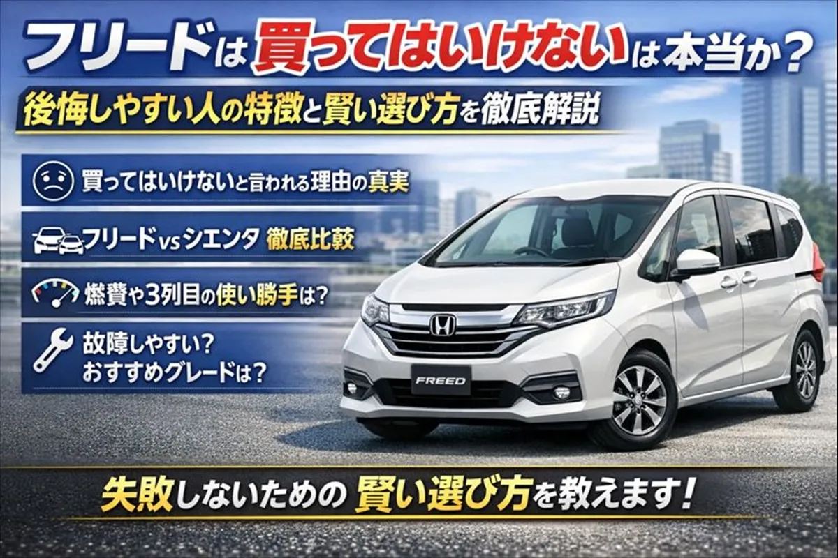 フリードは買ってはいけないは本当か？後悔しやすい人の特徴と賢い選び方を徹底解説