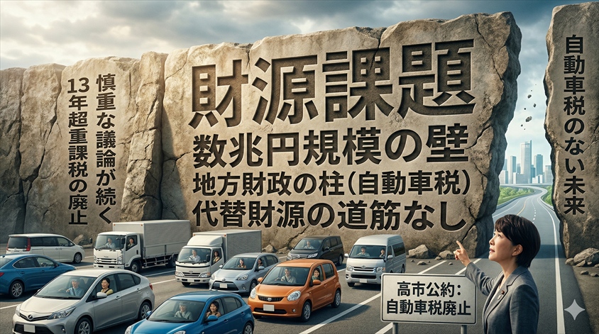 自動車税廃止高市公約の財源課題