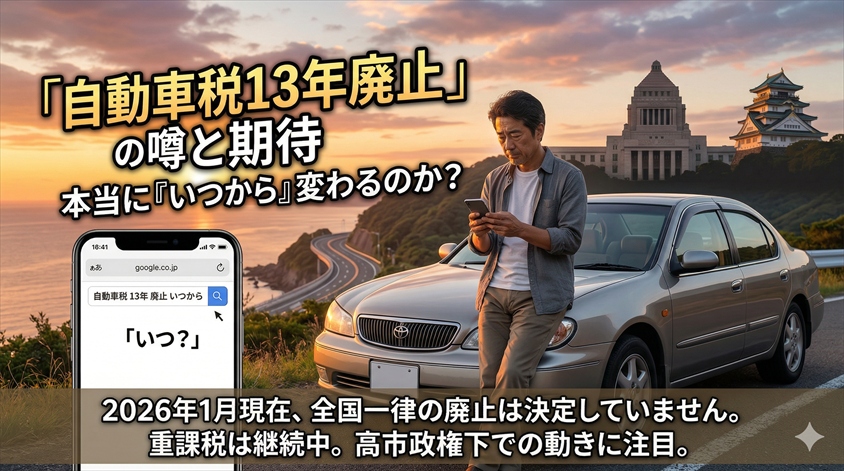 自動車税は13年に廃止?いつからと言われているのか