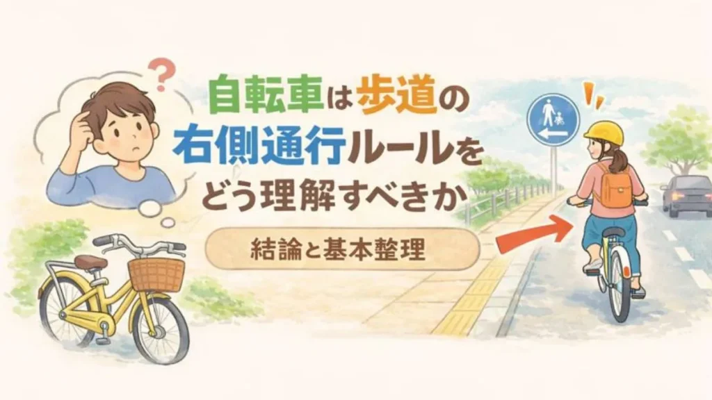 自転車は歩道の右側通行は違反？