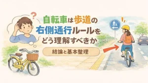 自転車は歩道の右側通行は違反？
