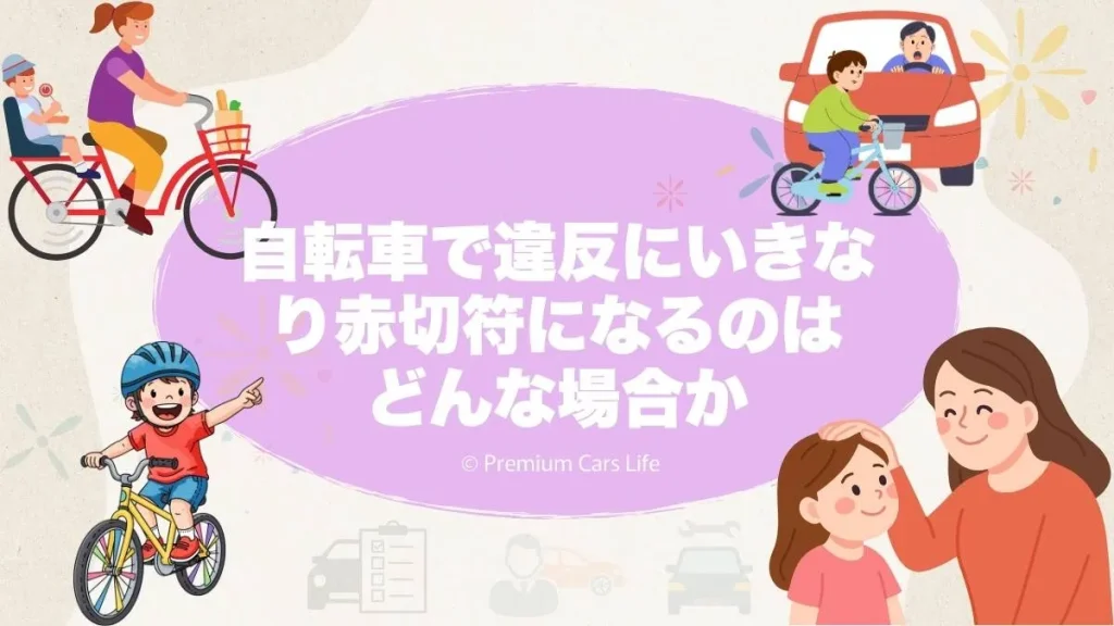 自転車で違反にいきなり赤切符になるのはどんな場合か