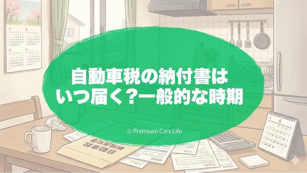 自動車税の納付書はいつ届く?一般的な時期(普通車・軽自動車別