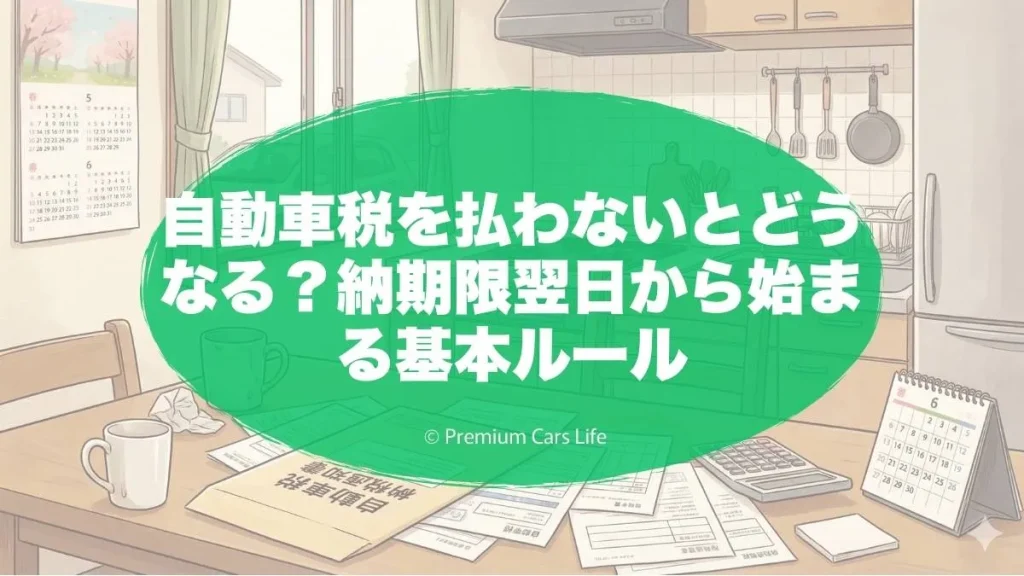 自動車税を払わないとどうなる？納期限翌日から始まる基本ルール