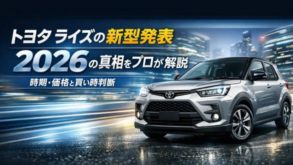 トヨタ ライズの新型発表 2026の真相をプロが解説｜時期・価格と買い時判断